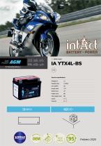 BATERIAS YTX4L-BS - BATERíA INTACT MOTO YTX4L-BS / 3AH. 50A + DERECHA