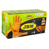 JBM 53553 - GUANTES NARANJAS DESECHABLES DE NITRILO T:XL 7,0MIL (90 UDS.