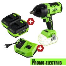  PROMO-ELECTR1B - PROMO ELÉCTRICA: LLAVE IMPACTO 60018 + 2 BATERÍAS Y 1 CARGAD