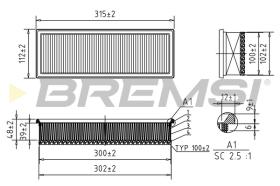 Bremsi FA0210 - SUBFAMILIA DE MECAFILTER
