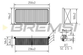 Bremsi FA1187 - AIR FILTER