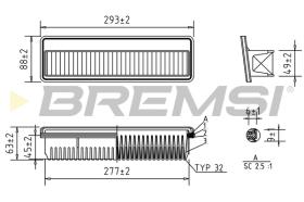 Bremsi FA1218 - AIR FILTER