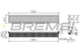 Bremsi FA1603 - AIR FILTER
