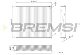 Bremsi FC0167C - CABIN FILTER