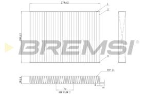 Bremsi FC0181C - CABIN FILTER