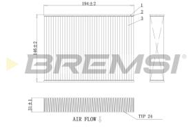 Bremsi FC0432A - CABIN FILTER