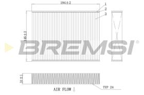 Bremsi FC0432C - CABIN FILTER