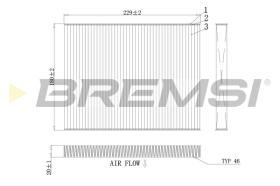 Bremsi FC0443 - CABIN FILTER