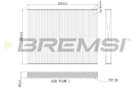 Bremsi FC0443C - CABIN FILTER