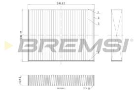 Bremsi FC0455C - CABIN FILTER
