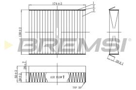 Bremsi FC0490 - CABIN FILTER