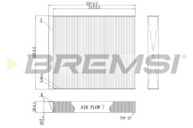 Bremsi FC0971C - CABIN FILTER