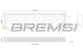 Bremsi FC0986 - CABIN FILTER