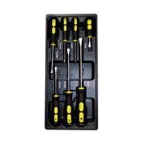 JBM 10676 - MÓDULO DE 7 DESTORNILLADORES PLANOS PARA CARRO DE HERRAMIENT