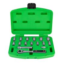 JBM 50623 - ESTUCHE DE HERRAMIENTAS CON 16 PIEZAS GO-THROUGH 1/4' CROMA