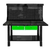 JBM 51035 - MESA DE TRABAJO DE 2 CAJONES CON PANEL FRONTAL
