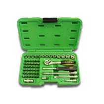 JBM 51892 - ESTUCHE DE HERRAMIENTAS CON 56 PIEZAS CON VASOS DE 12 CANTOS