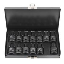 JBM 52344 - SET DE 13 PUNTAS DE IMPACTO HEXAGONALES Y TORX DE 1/2'