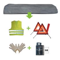 JBM 52773 - KIT EMERGENCIA BOLSA GRIS + MK H4 + CHALECO + TRIANG. + GUAN