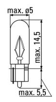 JBM 52859 - LÁMPARA OBN WEDGE 12V 1.2 W T5