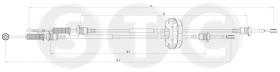 STC T482954 - CABLE CAMBIO VIVARO ALL 1,9-2,