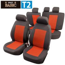 Pool Line 703213 - JGO.FUNDAS INTERIOR MILAN T2 CALIDAD BASIC COLOR NEGRO / ROJ