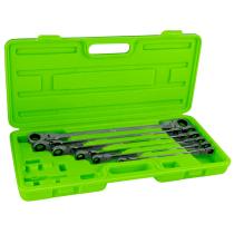 JBM 53018 - SET DE 6 LLAVES ARTICULADAS CON TRINQUETE EN MALETÍN