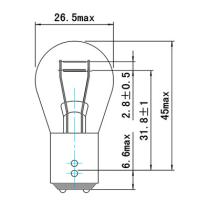 JBM 52868 - LAMPARA OBN 12V 21/4W BAZ15D