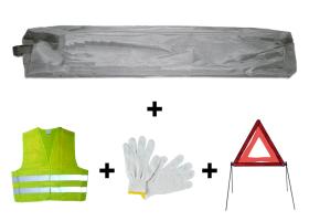 JBM 53170 - KIT EMERGENCIA BOLSA GRIS MINI+TRIANGULO+CHALECO+GUANTES