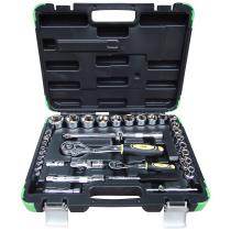 JBM 53076 - ESTUCHE DE HERRAMIENTAS DE 35 PIEZAS EN PULGADA  CROMADO