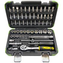JBM 53219 - ESTUCHE DE HERRAMIENTAS 3/8" DE 59 PIEZAS CON VASOS HEXAGONA