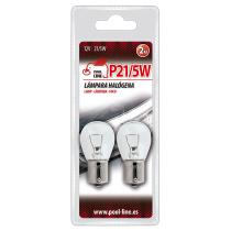 Pool Line 462018 - BLISTER 2 STOP 12V 21/5W 2P BAY15D FILAMENTO DESCENTRADO