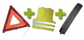 JBM 53093 - KIT EMERGENCIA BOLSA MINI NEGRA +TRIANGULO+CHALECO