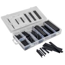 JBM 53374 - ESTUCHE DE TUBOS TERMORETRÁCTILES NEGROS 127PCS
