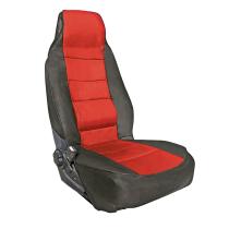 Pool Line 663092 - FUNDA ASIENTO ANATOMICA DRIVER POLIPIEL COLOR NEGRO / ROJO
