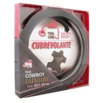 Pool Line 608191 - CUBREVOLANTE 100% PIEL 'COWBOY LUXURY' COLOR NEGRO HILO GR