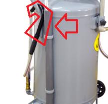 JBM 11468 - GRIFO EN FORMA DE GANCHO PARA RECOGEDOR DE ACEITE 80L (REF 5