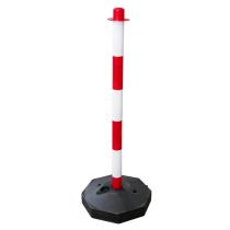  53808 - POSTE DE PLÁSTICO PARA CADENA - BLANCO / ROJO