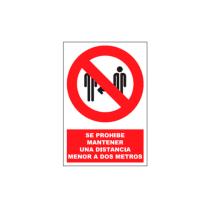 JBM 53815 - PAQUETE DE 5 CARTELES DE PROHIBICIÓN - NO MANTENER DISTANCIA