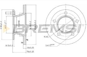Bremsi CD5221S - DISCO DE FRENO | BRAKE DISCS