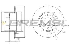 Bremsi CD5315S - DISCO DE FRENO | BRAKE DISCS