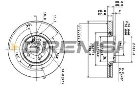 Bremsi CD6104S - DISCO DE FRENO | BRAKE DISCS