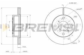 Bremsi CD7117V - DISCO DE FRENO | BRAKE DISCS