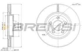Bremsi CD7153V - DISCO DE FRENO | BRAKE DISCS