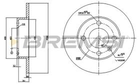 Bremsi CD7233S - DISCO DE FRENO | BRAKE DISCS