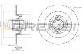 Bremsi CD7443S - DISCO DE FRENO | BRAKE DISCS