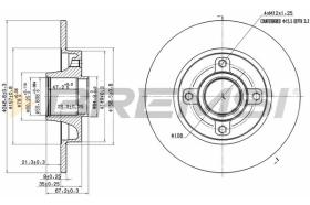 Bremsi CD7523S - DISCHI FRENO | BRAKE DISCS