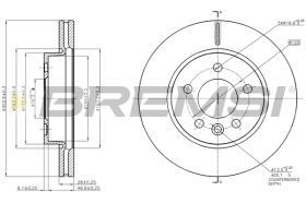 Bremsi CD8017V - DISCHI FRENO | BRAKE DISCS