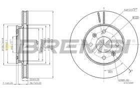 Bremsi CD8089V - DISCO DE FRENO | BRAKE DISCS