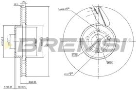 Bremsi CD8619VRD - DISCO DE FRENO | BRAKE DISCS